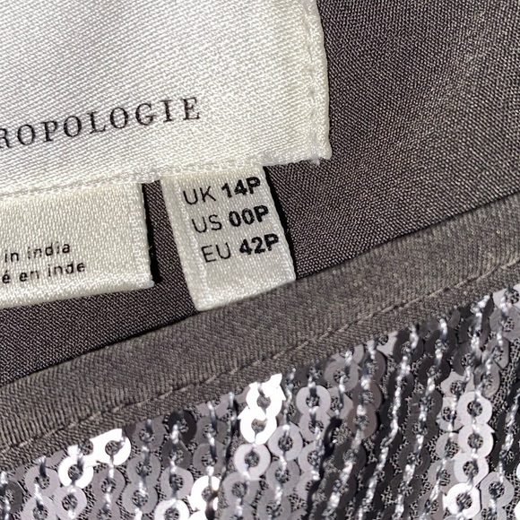 Anthropologie Gray Amelie Beaded Ruffle Hem Camisole with Adjustable Straps Tank - Picture 9 of 11